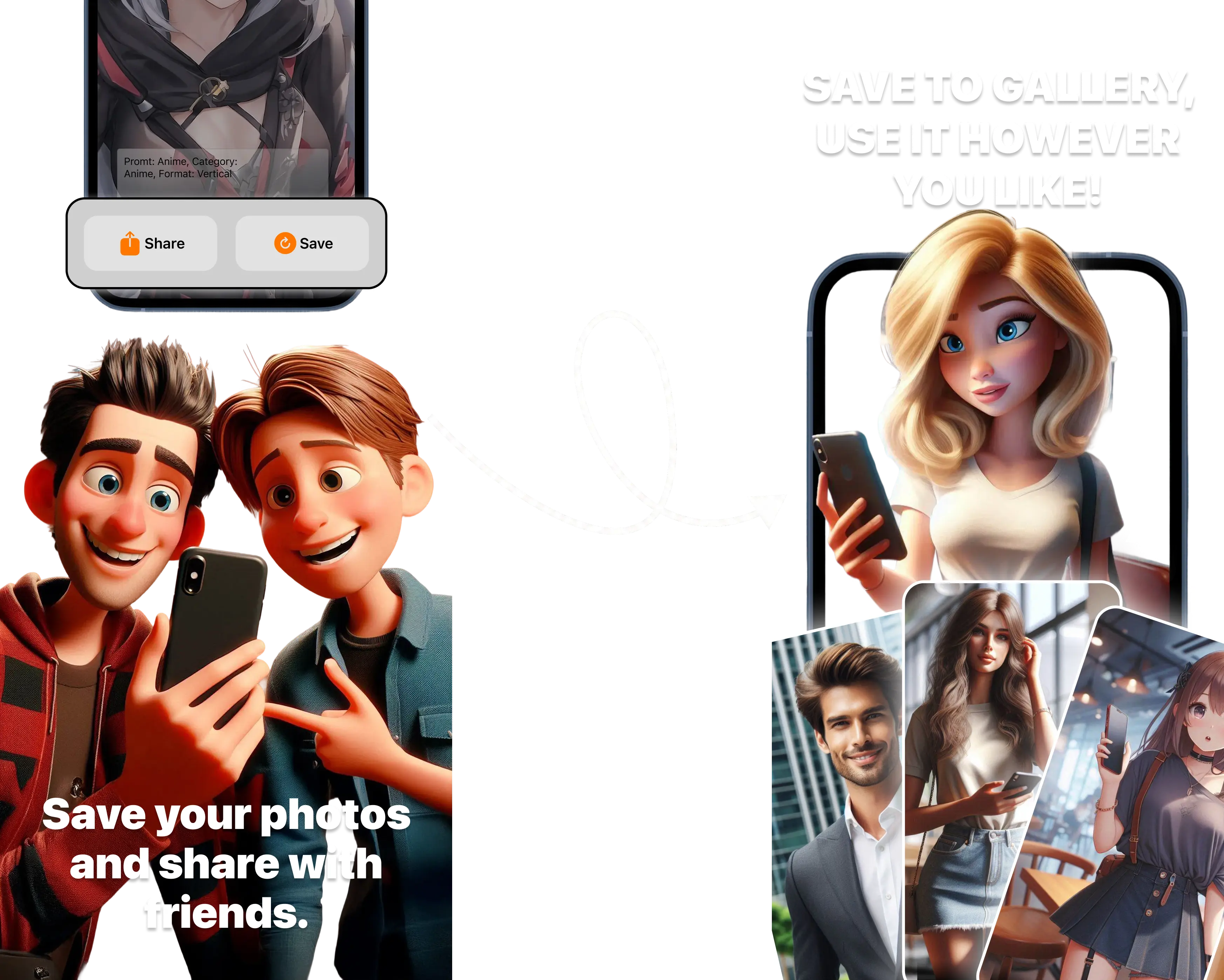 Save and Share Features